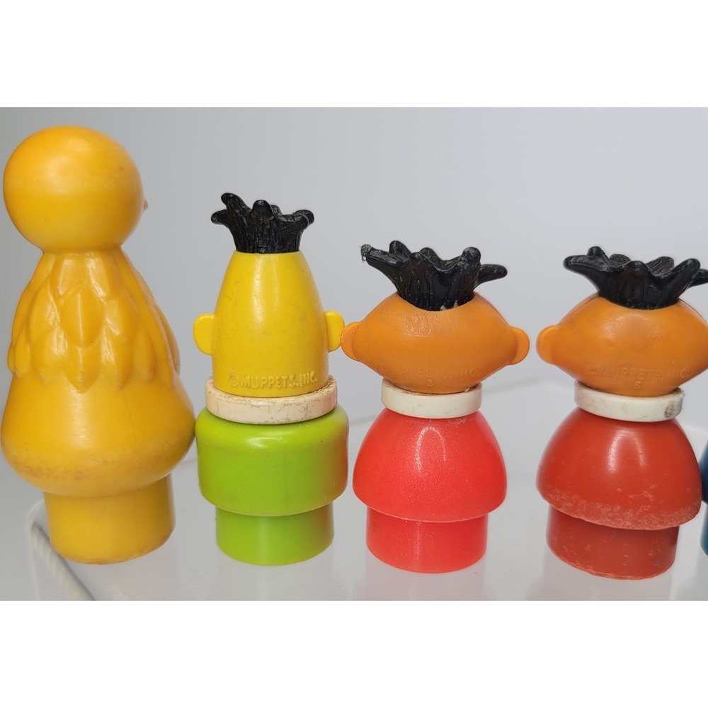 VTG Lot 7 Fisher Price Little People Sesame Street Ernie Big Bird Cookie Monster - Picture 8 of 10